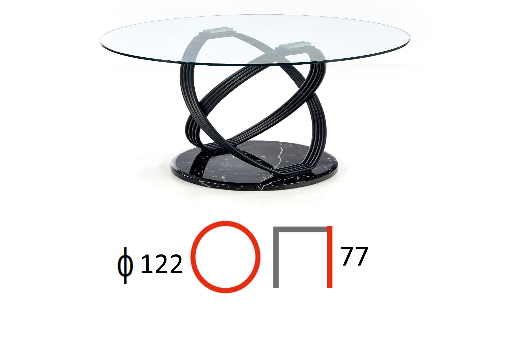 okrągły rozkładany stół 120-160 cm ricardo, wymiary
